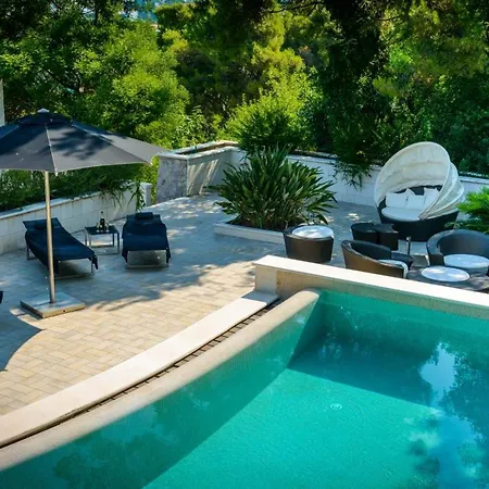 Luxury Seafront Queen With Private Pool Near The Sea In دوبروفينك